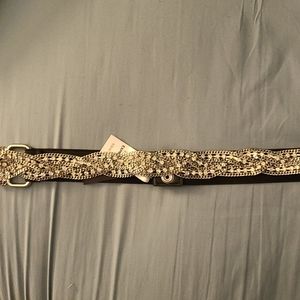 Express crystal belt xs/small h&m wide belt black